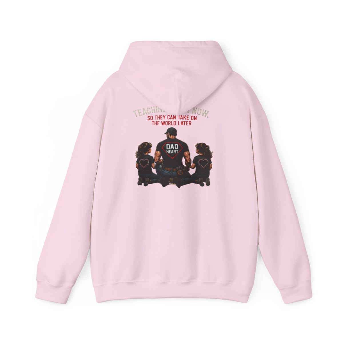 Dad Life Hoodie — 'Dad Heart' Father & Kids Matching Hoodie, 'Teach Them Now' Family Father's Day Gift
