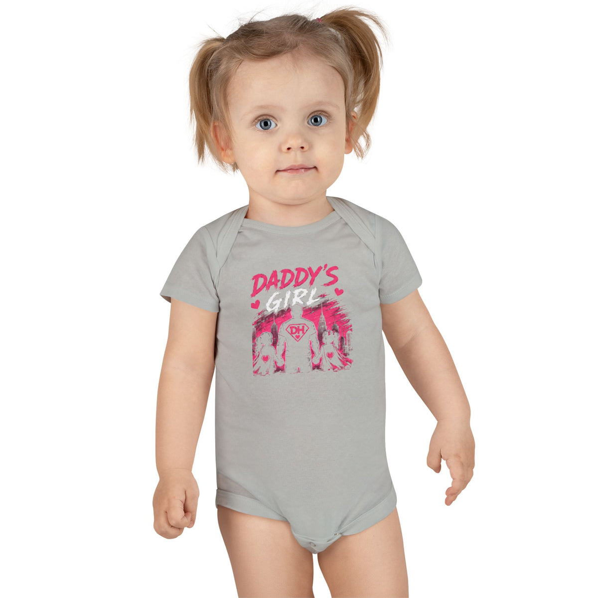 Daddy's Girl Strong Brave Loved Baby Onesie — Newborn Short Sleeve Bodysuit