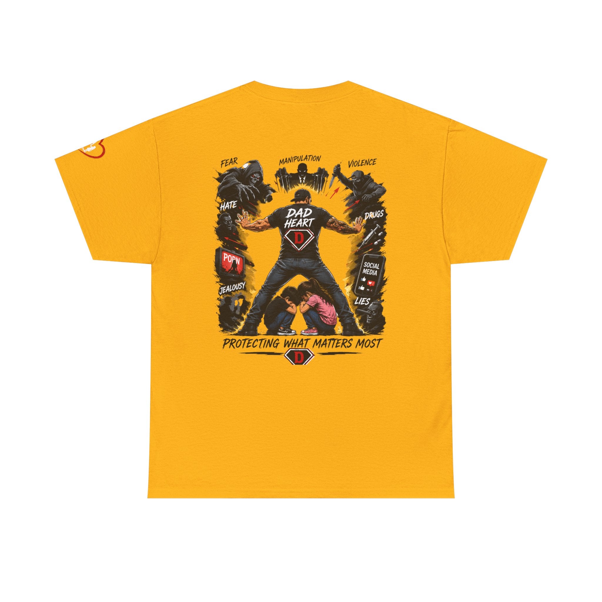 Dad Heart T-Shirt — Protecting What Matters Most Father’s Day Tee