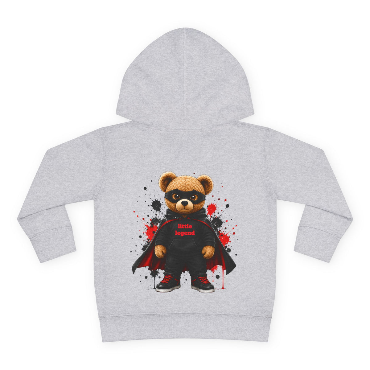 Toddler Hoodie — "Dad Heart" Superhero Bear Pullover