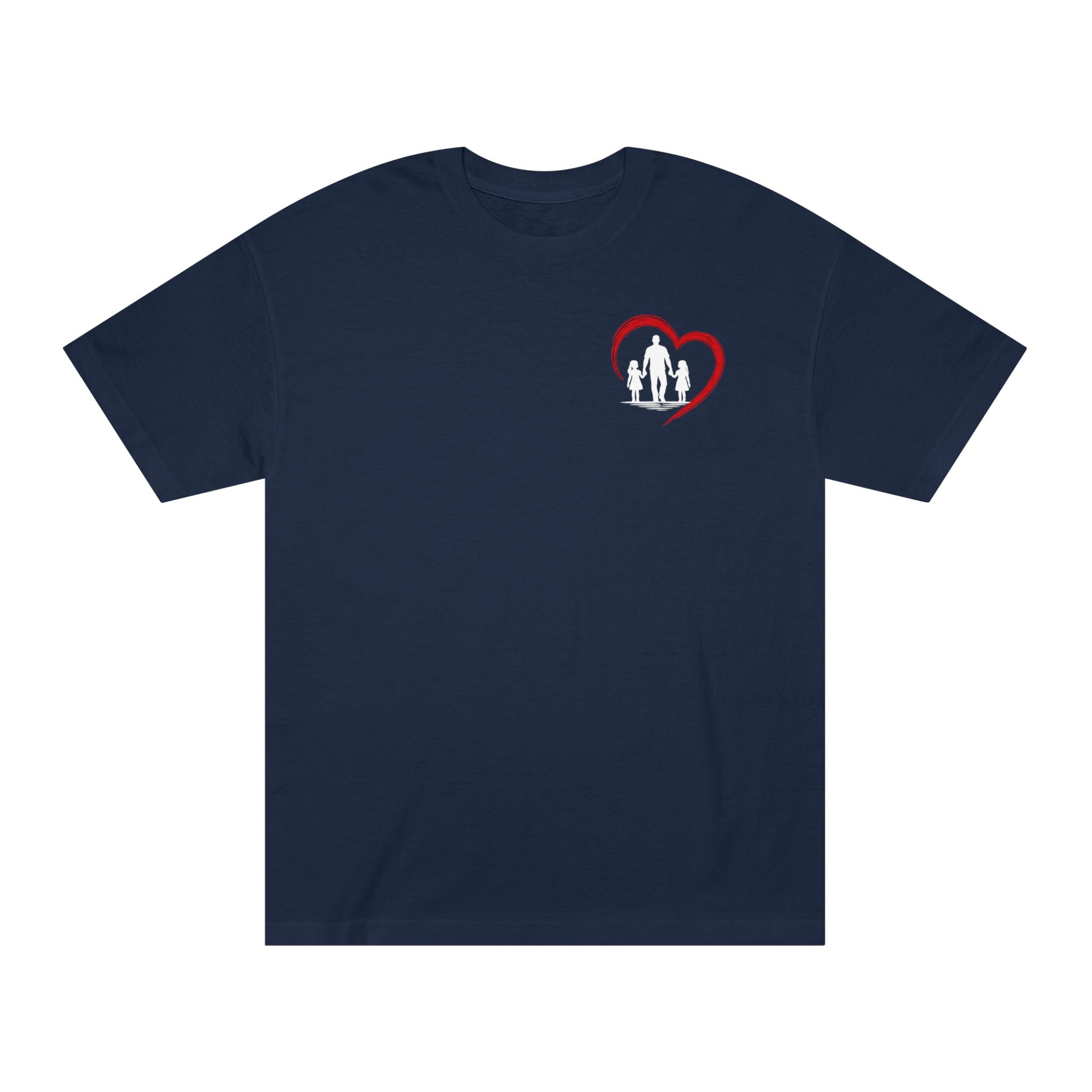 Dad Heart T‑Shirt — Proud Father Tee for Raising Daughters, Family & Outdoor Dad Gift
