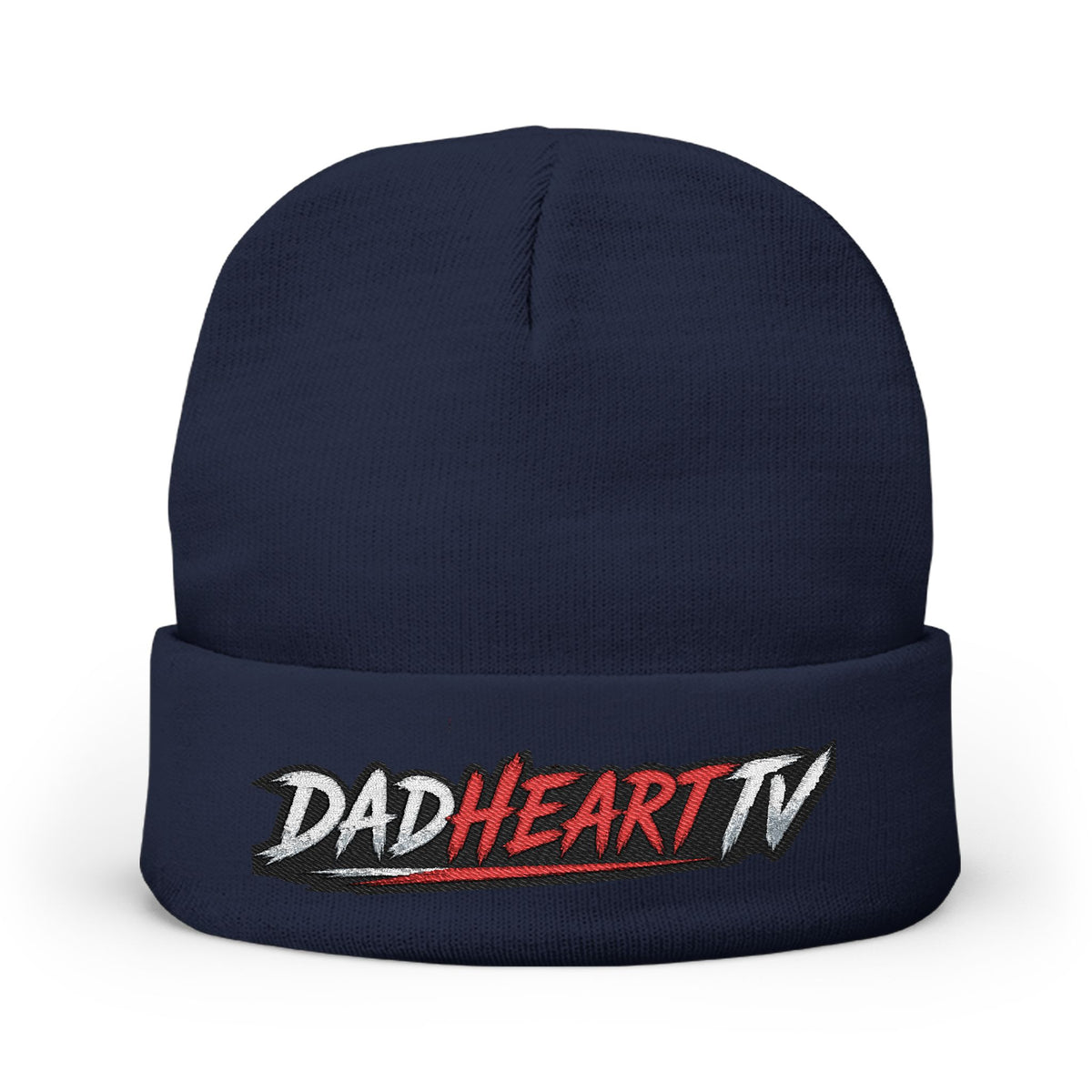 Dadheart TV Embroidered Knit Beanie