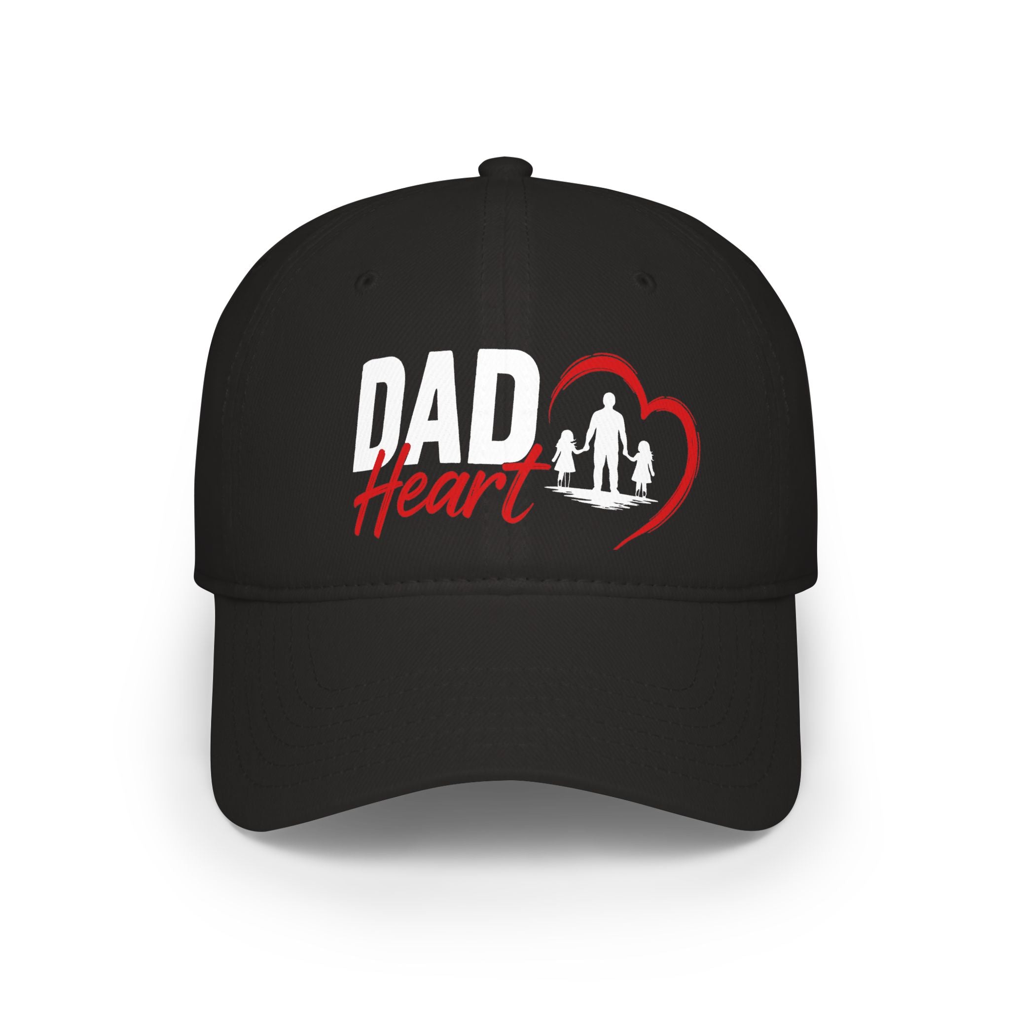 Dad Heart Baseball Cap — Father & Family Embroidered Low Profile Hat