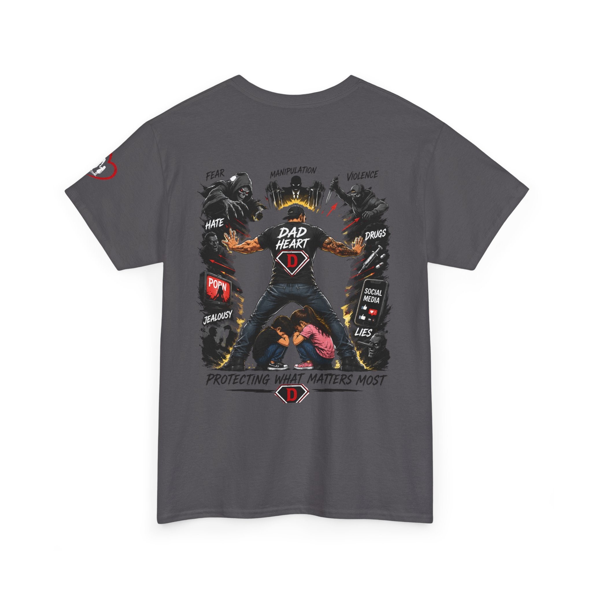 Dad Heart T-Shirt — Protecting What Matters Most Father’s Day Tee