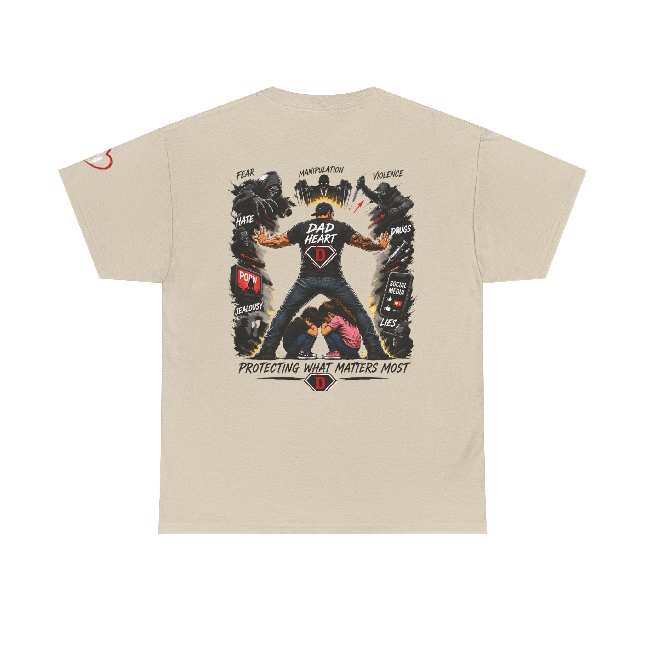 Dad Heart T-Shirt — Protecting What Matters Most Father’s Day Tee