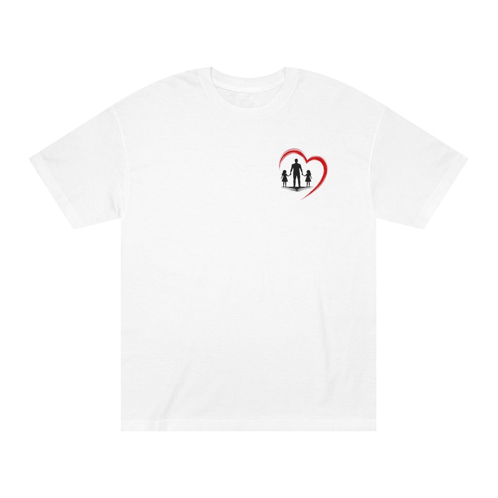 Dad Heart T‑Shirt — Proud Father Tee for Raising Daughters, Family & Outdoor Dad Gift