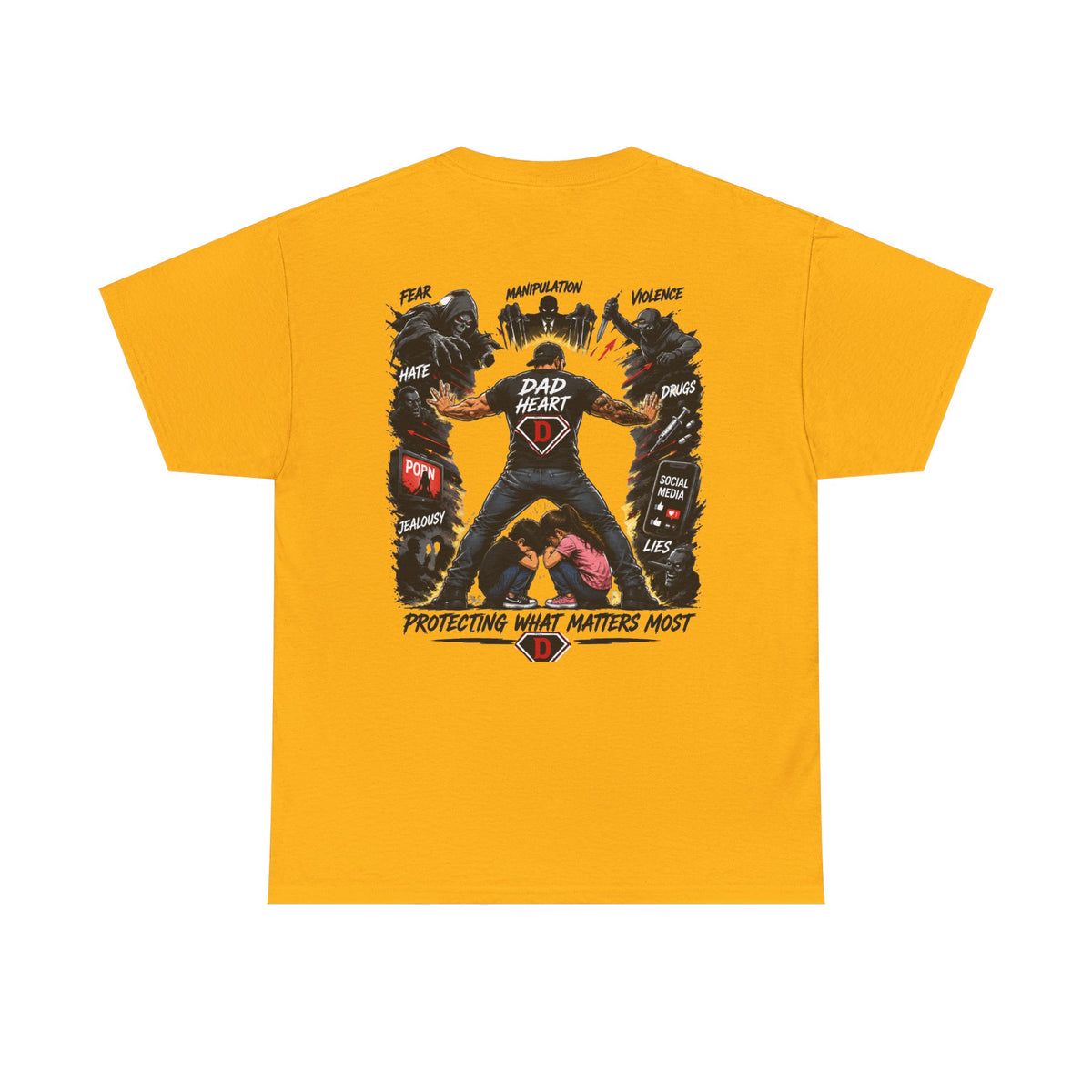 Dad Heart T-Shirt — Protecting What Matters Most Father’s Day Tee