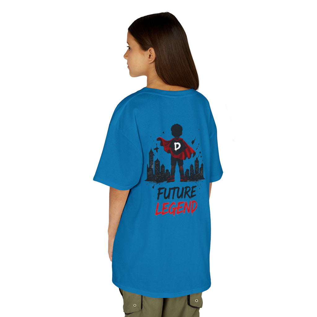 Kids Tee — "Strong Brave Loved" Front & "Future Legend" Superhero Back