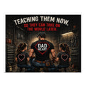 Dad Heart Jigsaw Puzzle with Tin — "Teaching Them Now, So They Can Take On The World Later" Gift