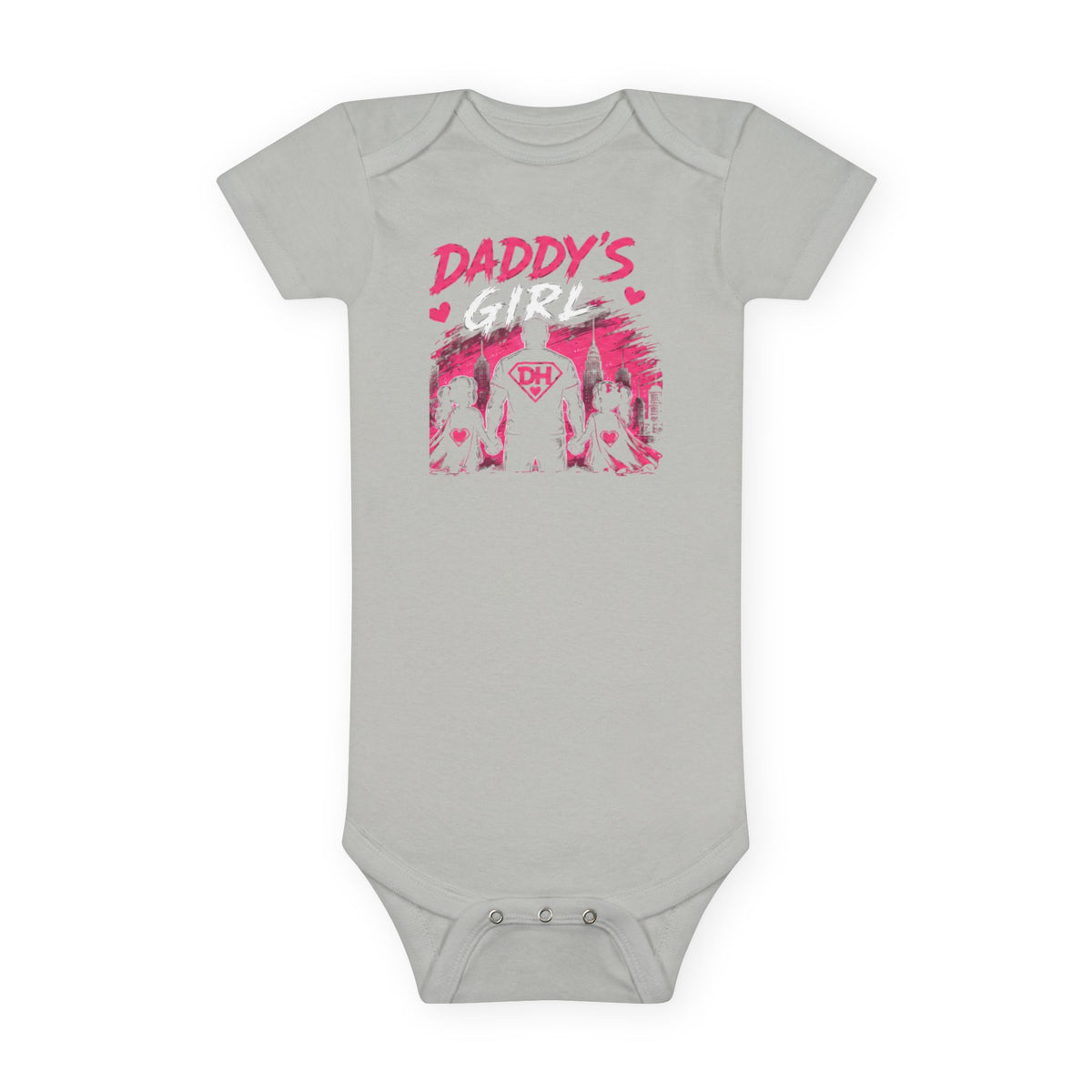 Daddy's Girl Strong Brave Loved Baby Onesie — Newborn Short Sleeve Bodysuit