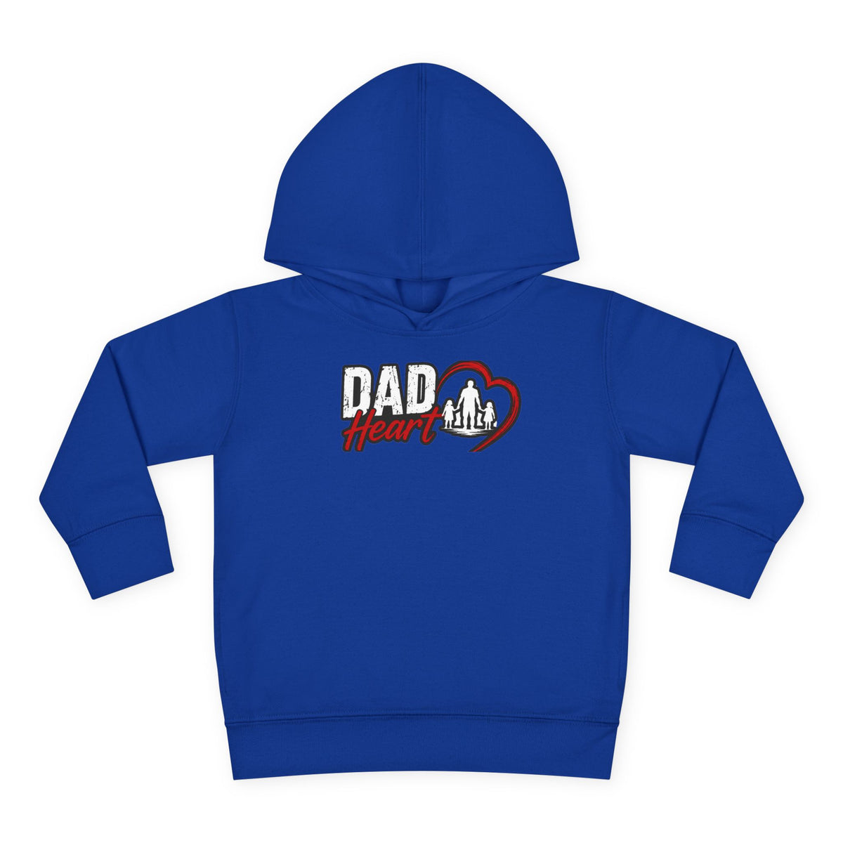 Toddler Hoodie — "Dad Heart" Superhero Bear Pullover