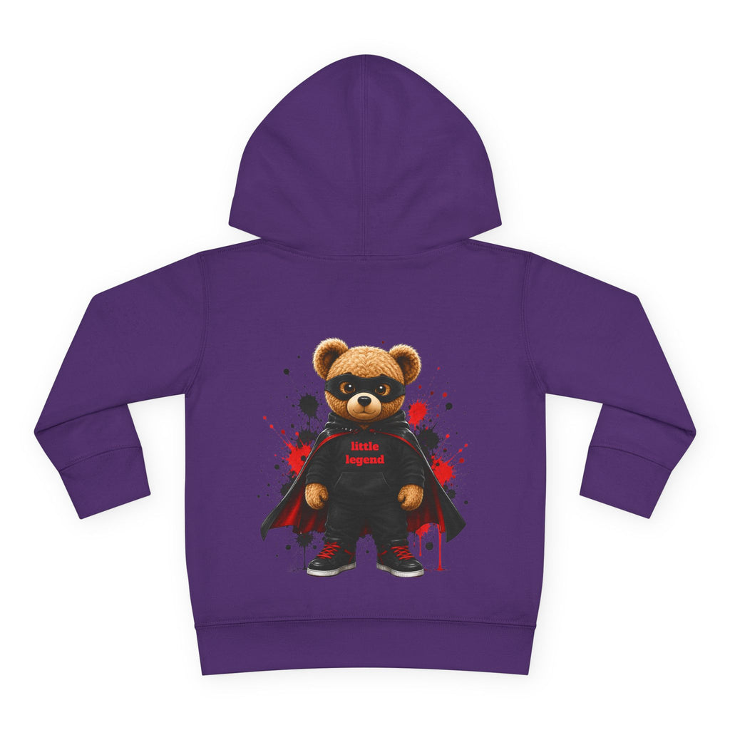 Toddler Hoodie — "Dad Heart" Superhero Bear Pullover