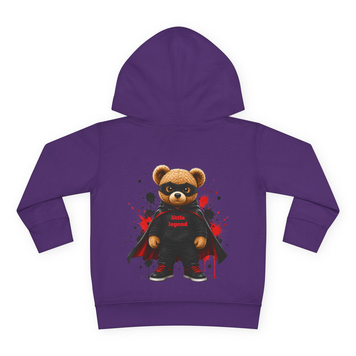Toddler Hoodie — "Dad Heart" Superhero Bear Pullover