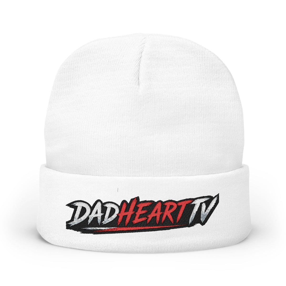 Dadheart TV Embroidered Knit Beanie