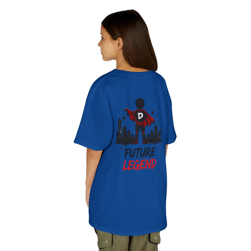 Kids Tee — "Strong Brave Loved" Front & "Future Legend" Superhero Back
