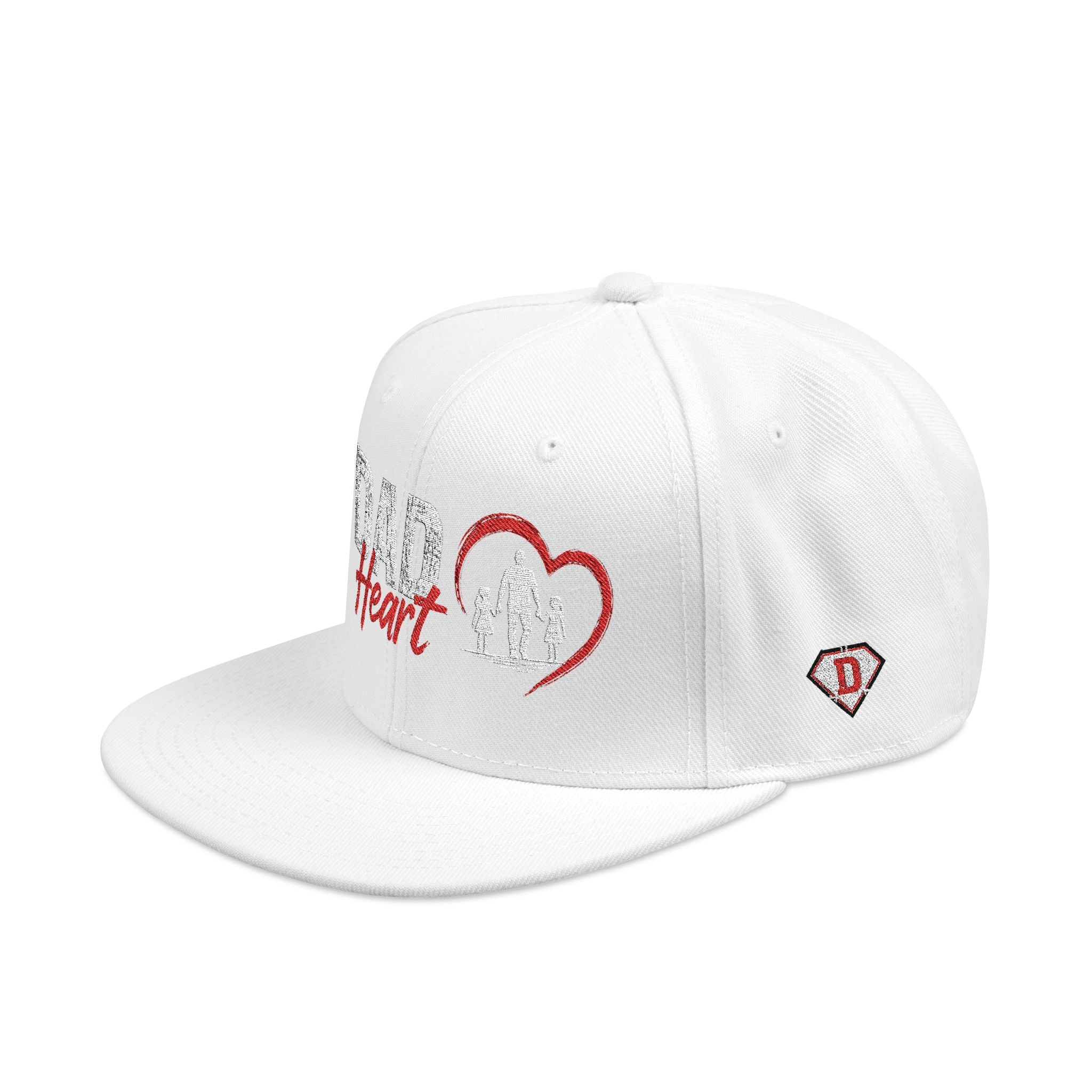 Embroidered Snapback Hat — Red Heart & Band Logo