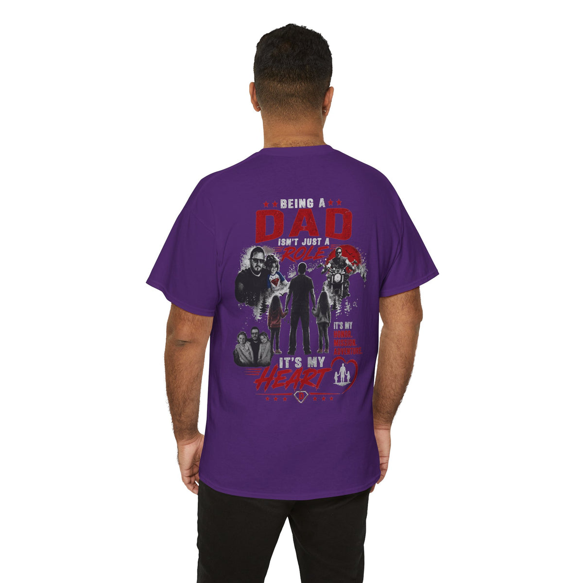 Dad Role T‑Shirt - "Being a Dad is My Honor, It's My Heart" Family Father's Day Tee