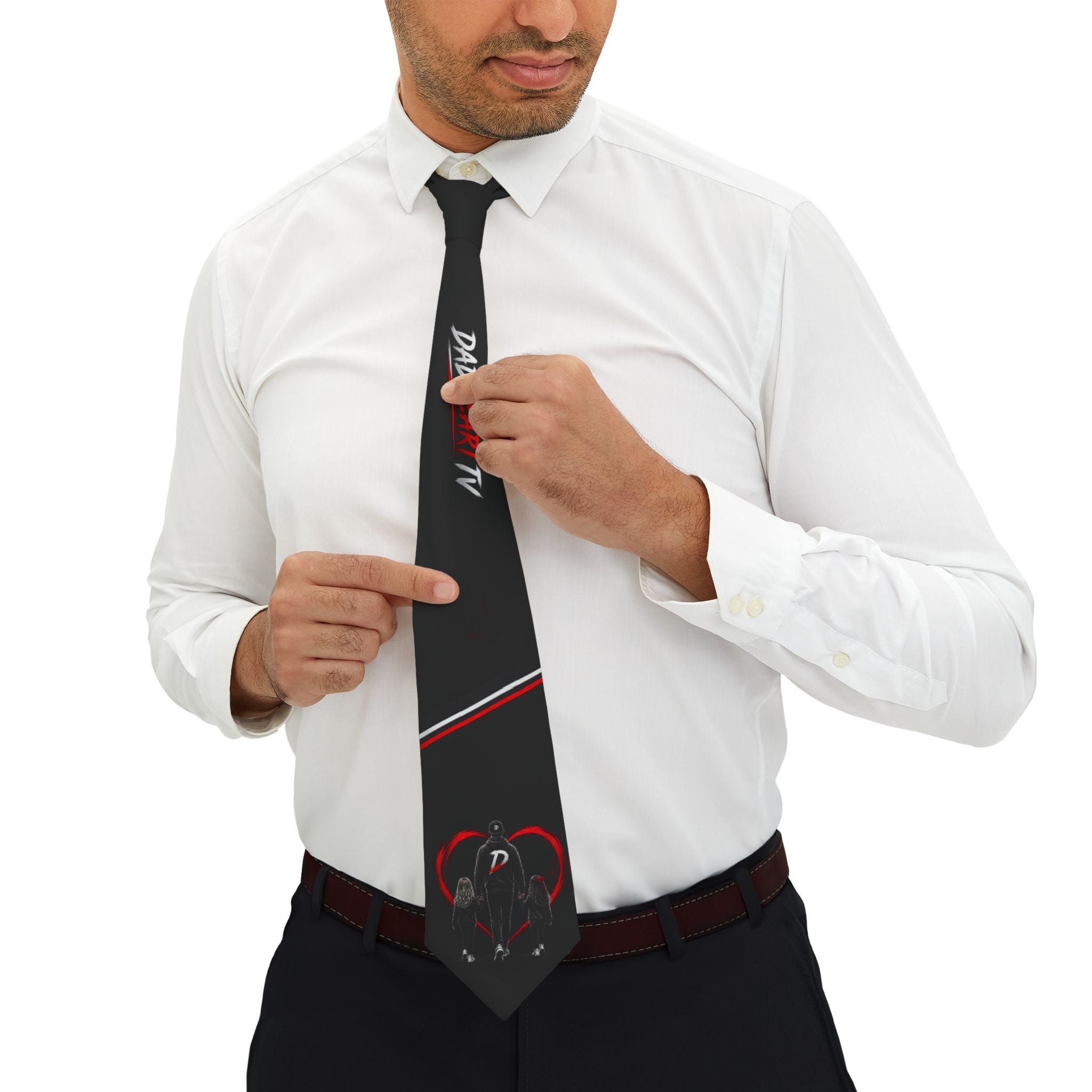 Necktie — with 'Dad Heart ' Graphic
