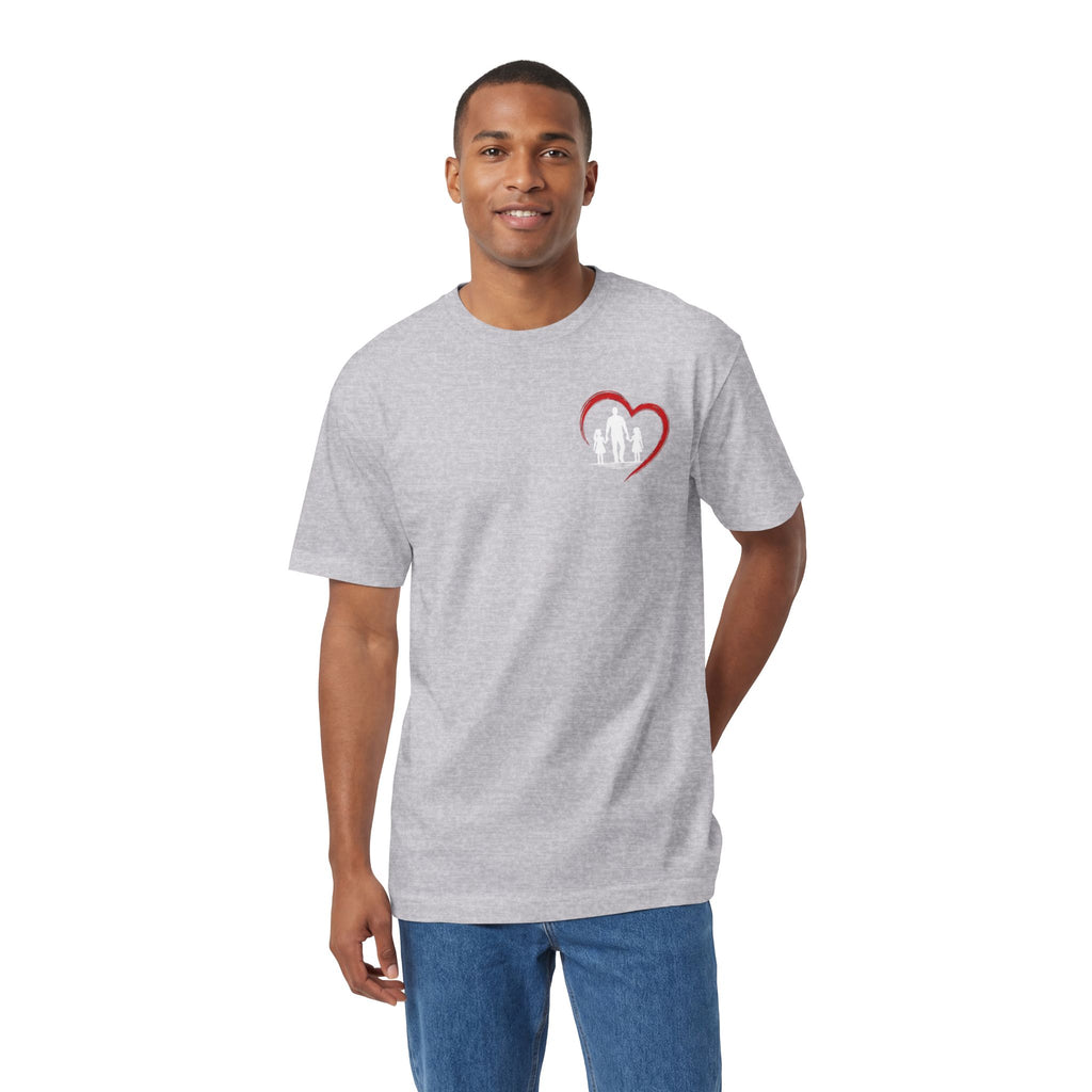Dad Heart T‑Shirt — Proud Father Tee for Raising Daughters, Family & Outdoor Dad Gift