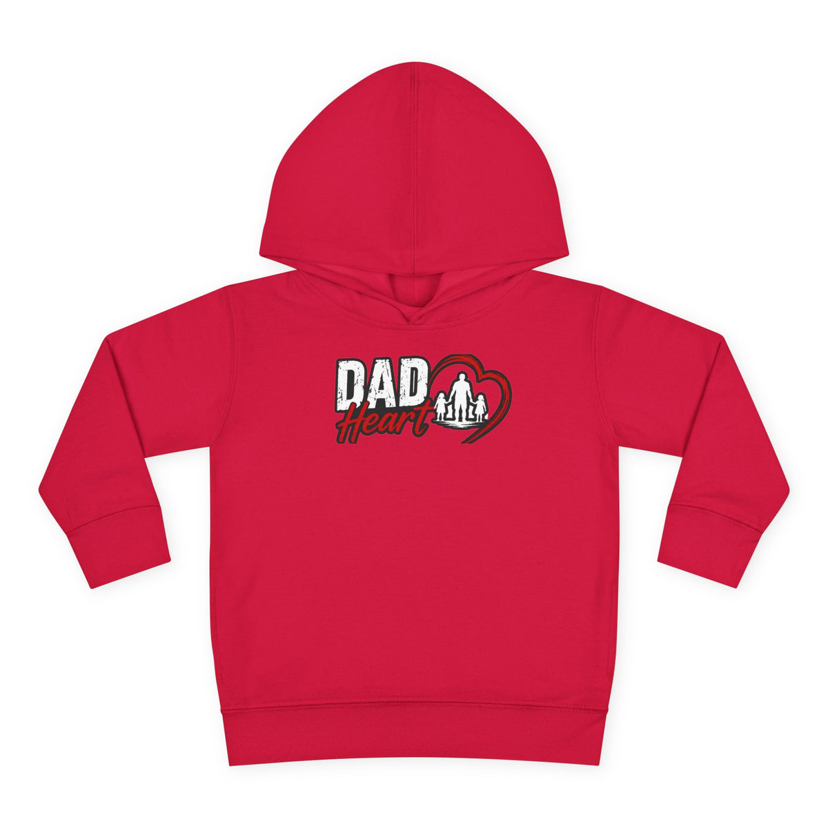 Toddler Hoodie — "Dad Heart" Superhero Bear Pullover