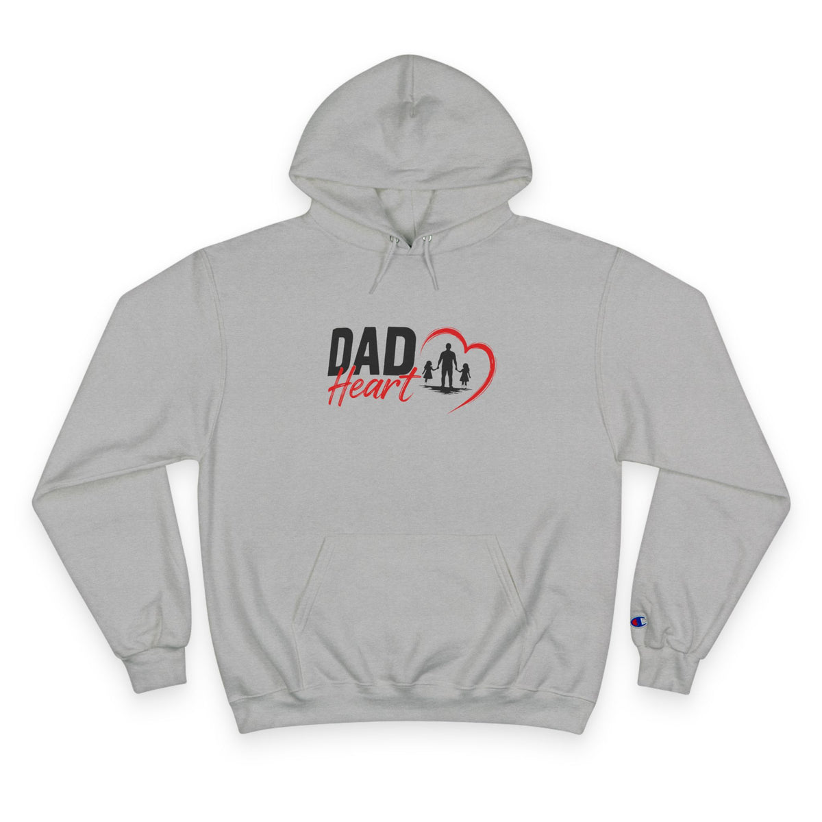 Dad Heart Hoodie — "Raising Strong Daughters" Champion Pullover for Fathers