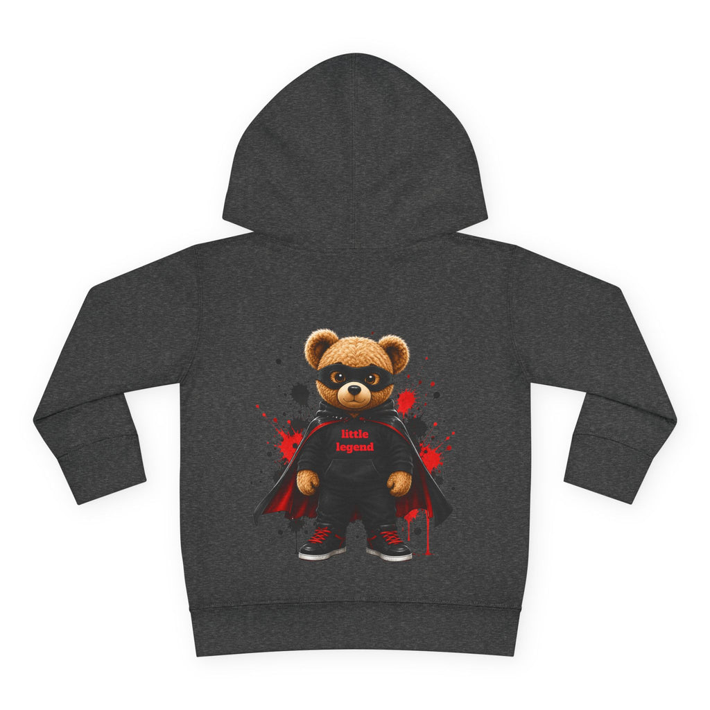 Toddler Hoodie — "Dad Heart" Superhero Bear Pullover