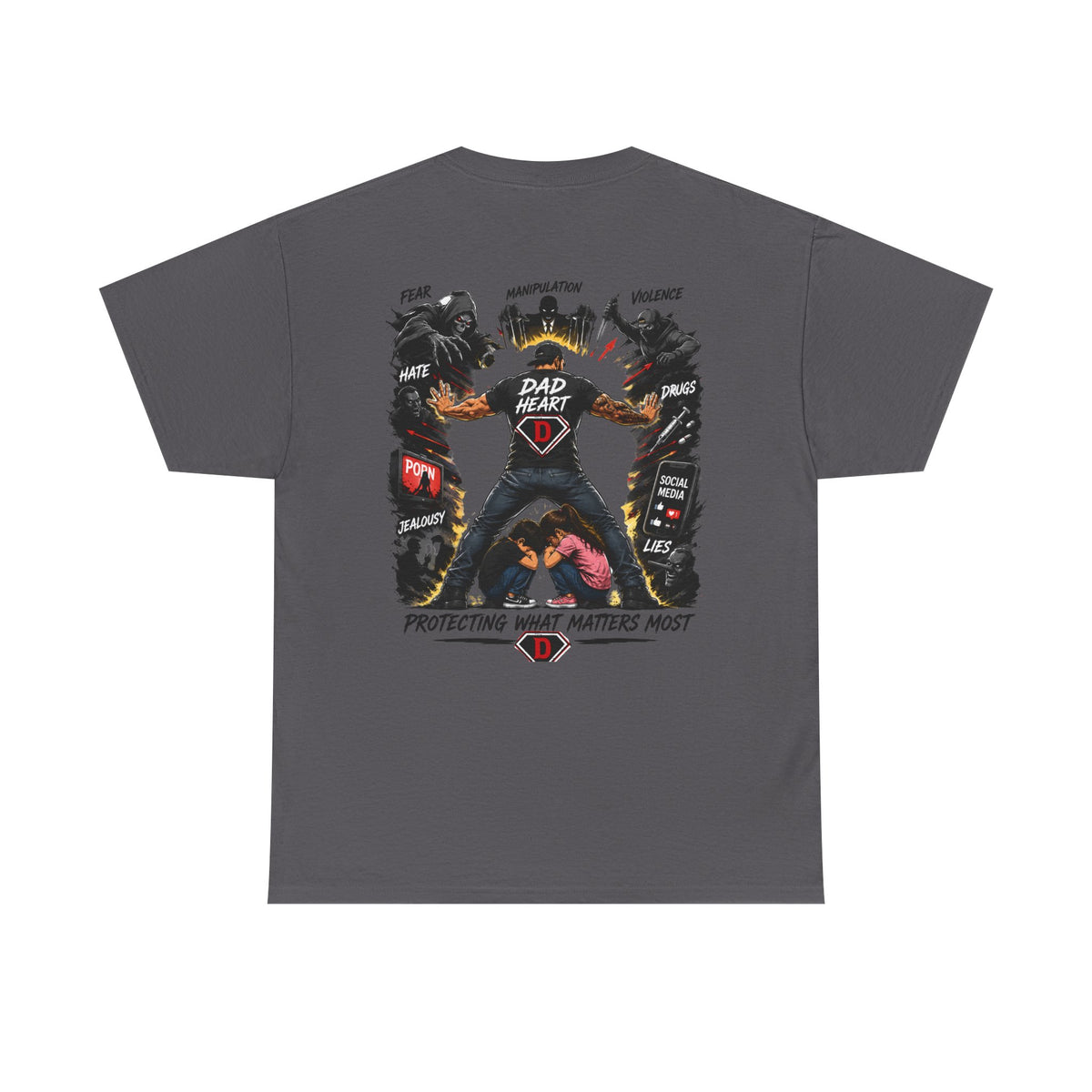 Dad Heart T-Shirt — Protecting What Matters Most Father’s Day Tee