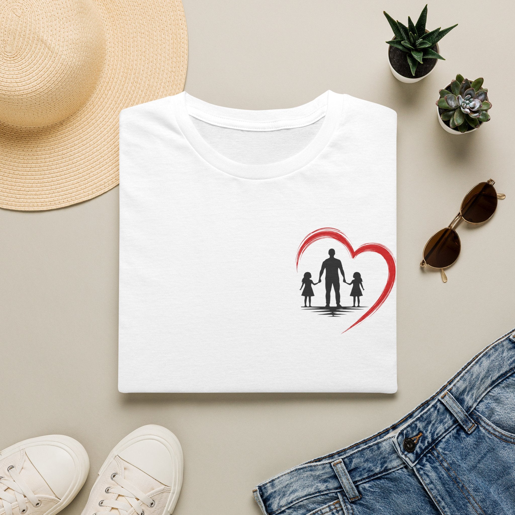 Family Heart T-Shirt — Parent & Children Love Graphic Tee