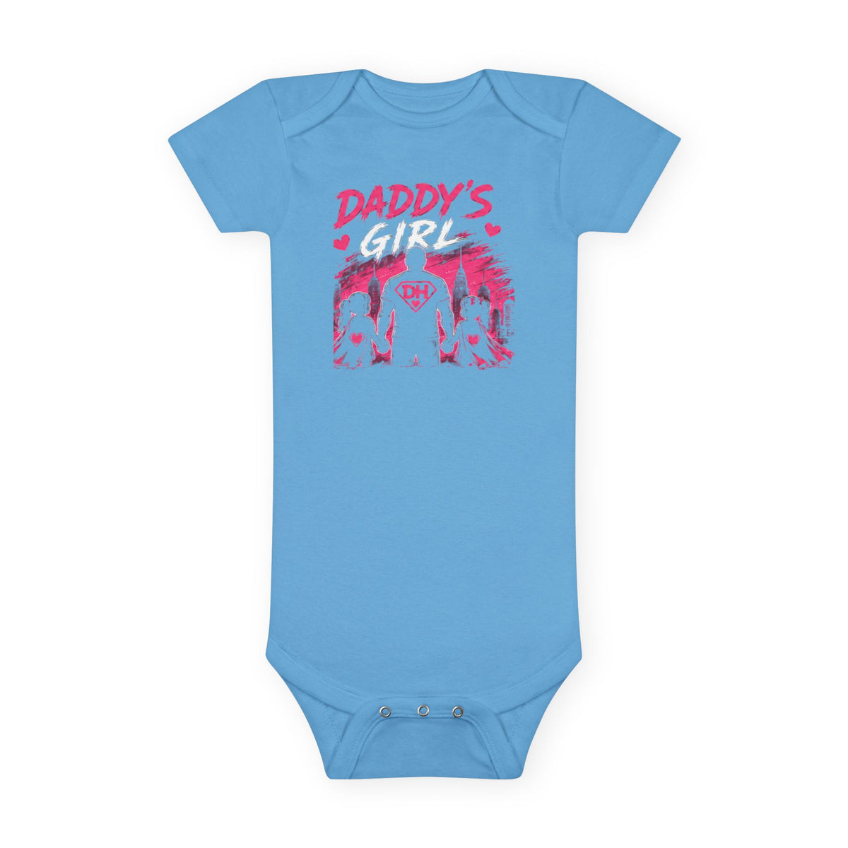 Daddy's Girl Strong Brave Loved Baby Onesie — Newborn Short Sleeve Bodysuit