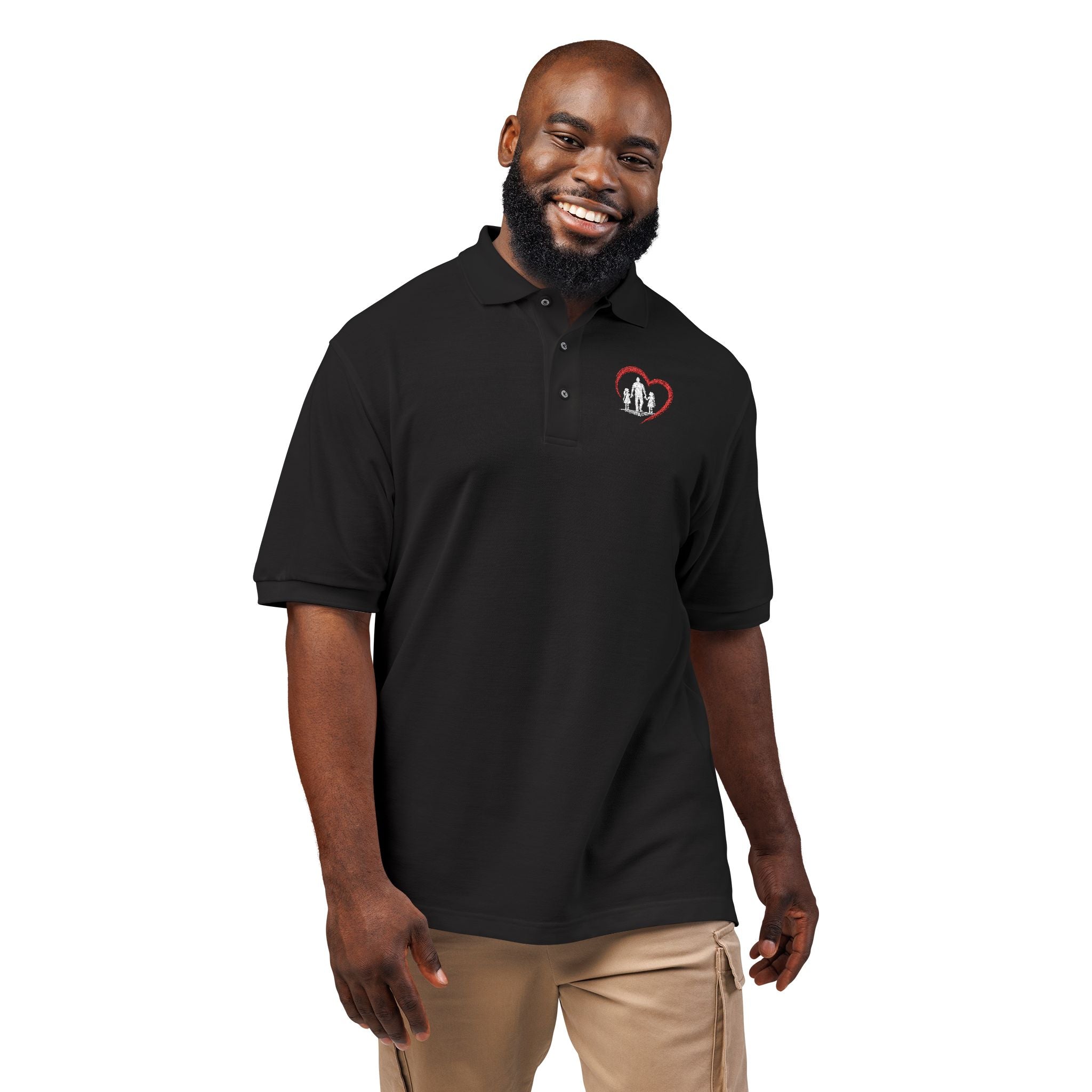 Embroidered Heart Polo Shirt