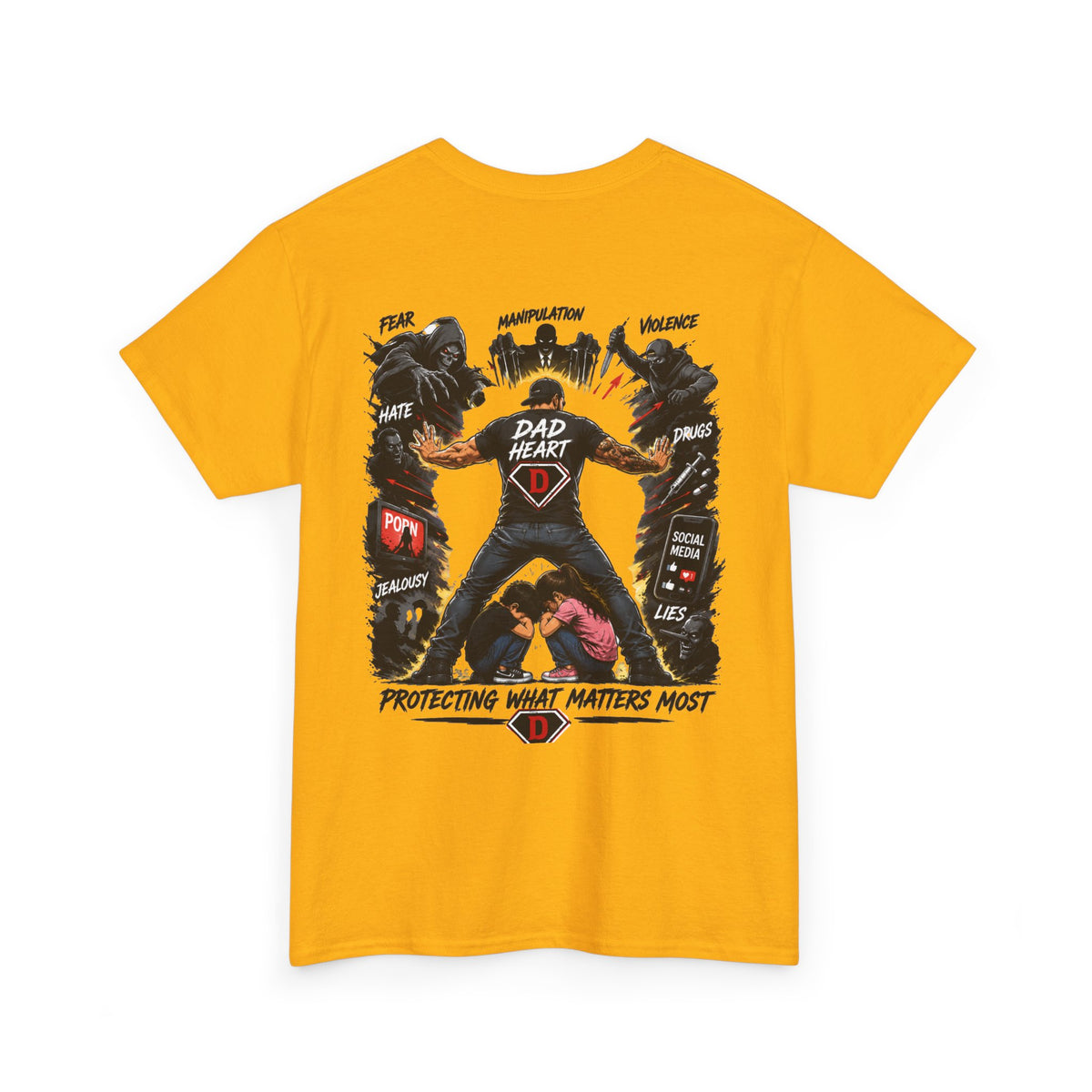 Dad Heart T-Shirt — Protecting What Matters Most Father’s Day Tee