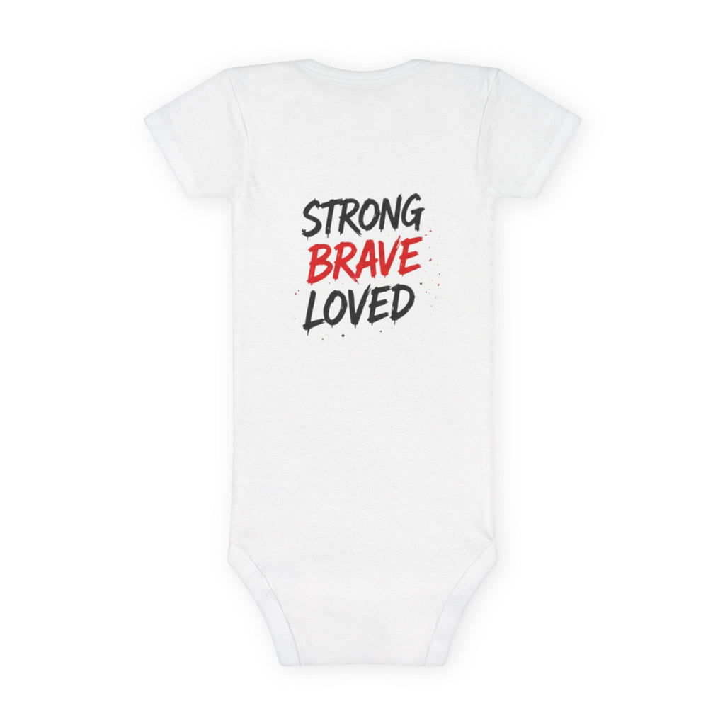 Daddy's Girl Strong Brave Loved Baby Onesie — Newborn Short Sleeve Bodysuit