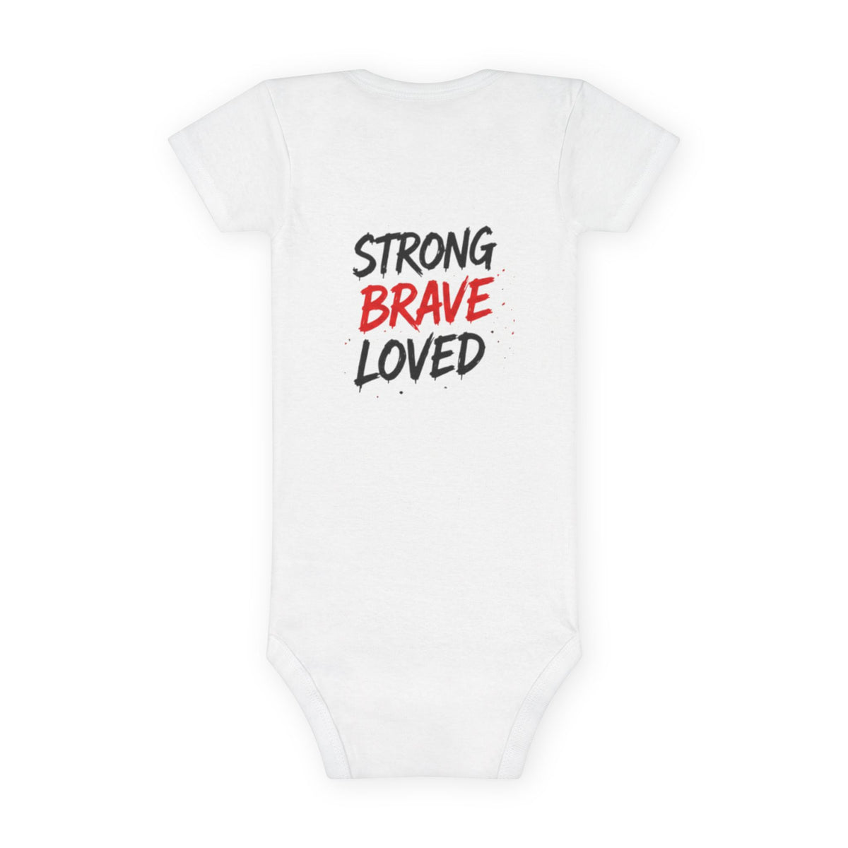 Daddy's Girl Strong Brave Loved Baby Onesie — Newborn Short Sleeve Bodysuit