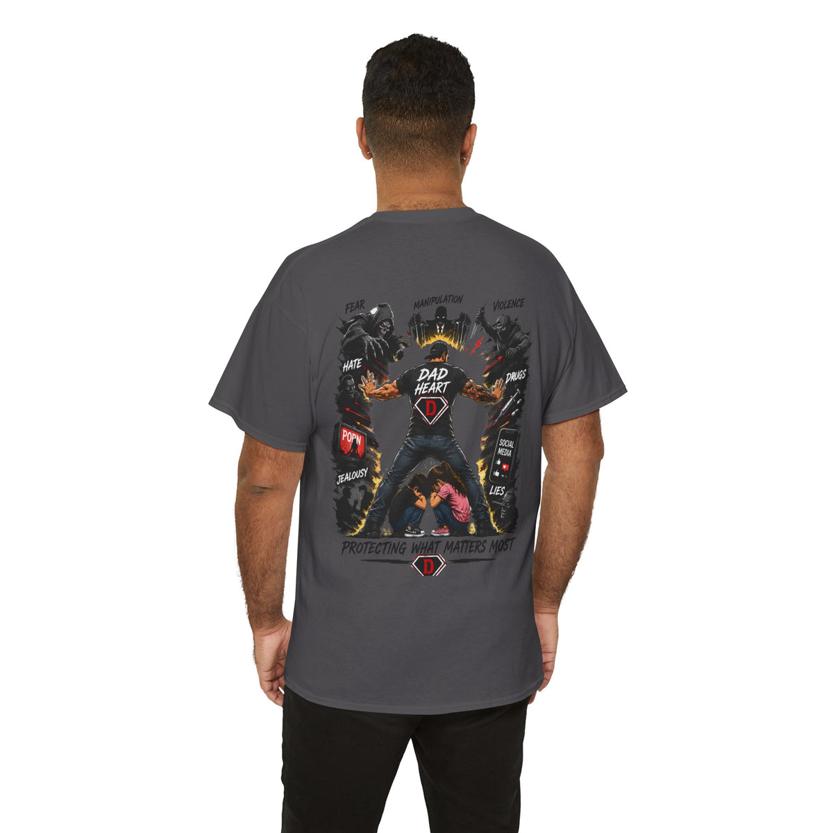 Dad Heart T-Shirt — Protecting What Matters Most Father’s Day Tee