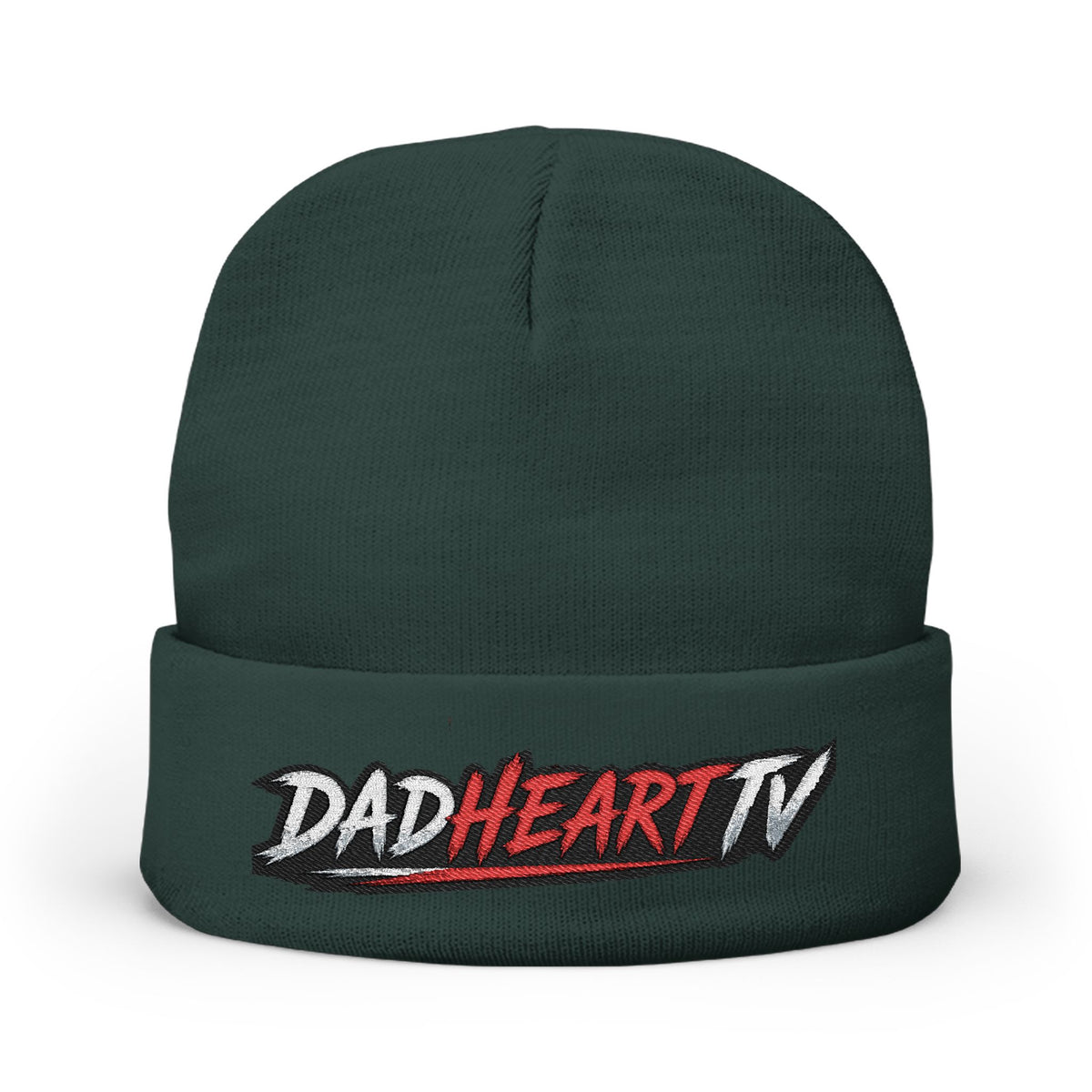 Dadheart TV Embroidered Knit Beanie