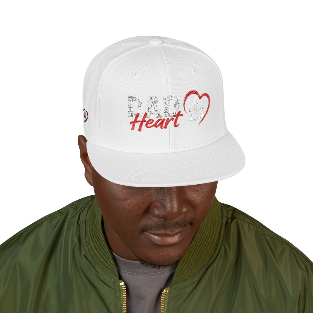 Embroidered Snapback Hat — Red Heart & Band Logo