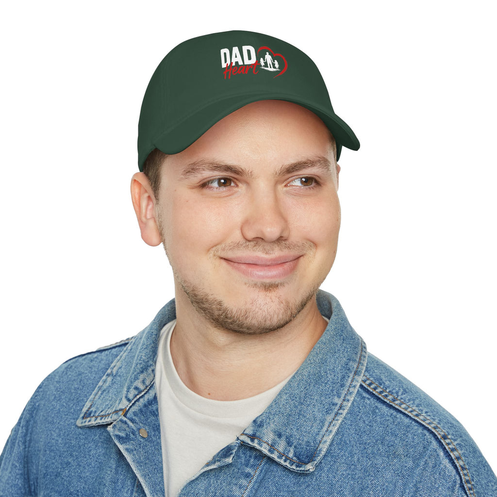 Dad Heart Baseball Cap — Father & Family Embroidered Low Profile Hat