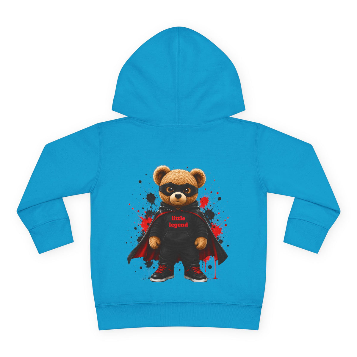 Toddler Hoodie — "Dad Heart" Superhero Bear Pullover