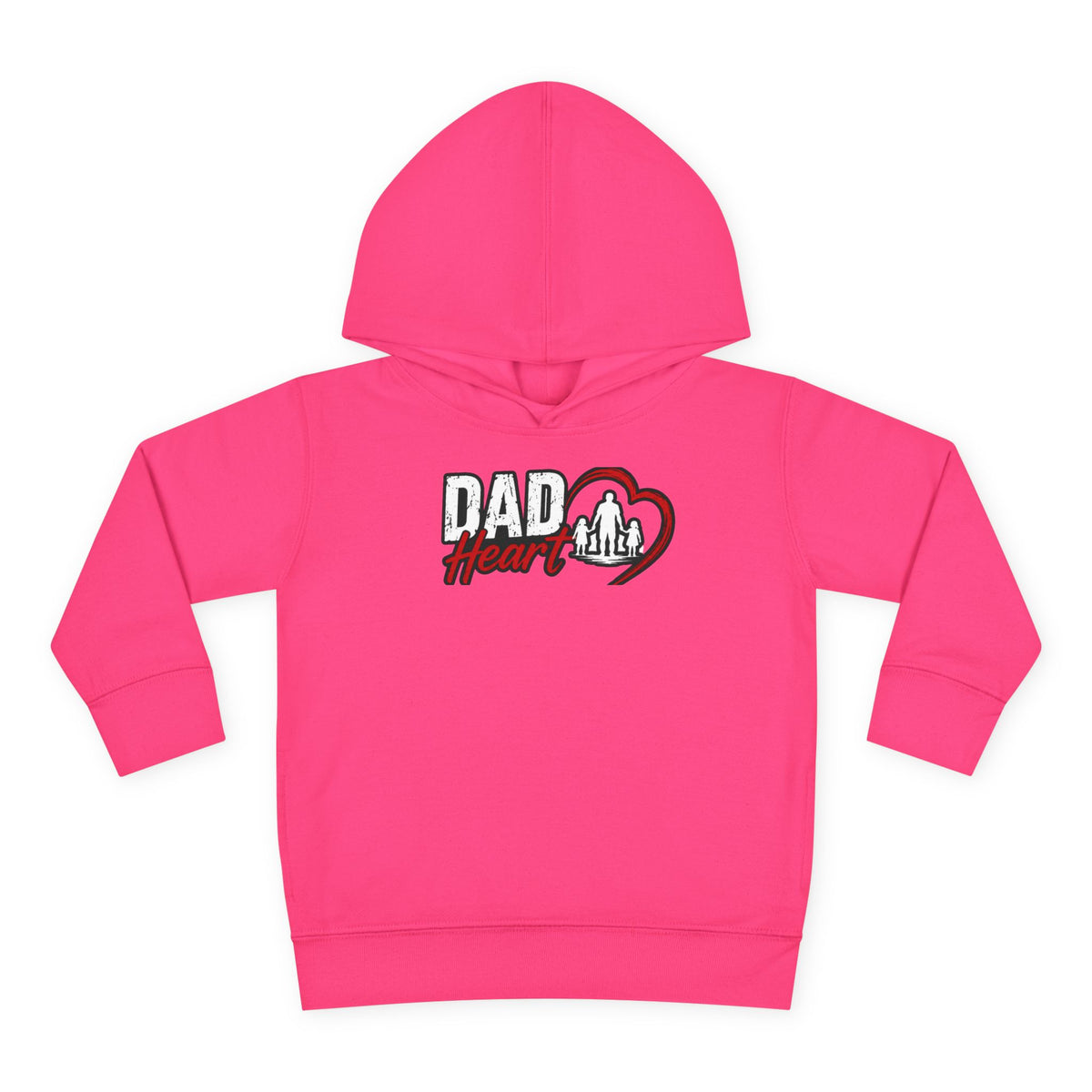 Toddler Hoodie — "Dad Heart" Superhero Bear Pullover