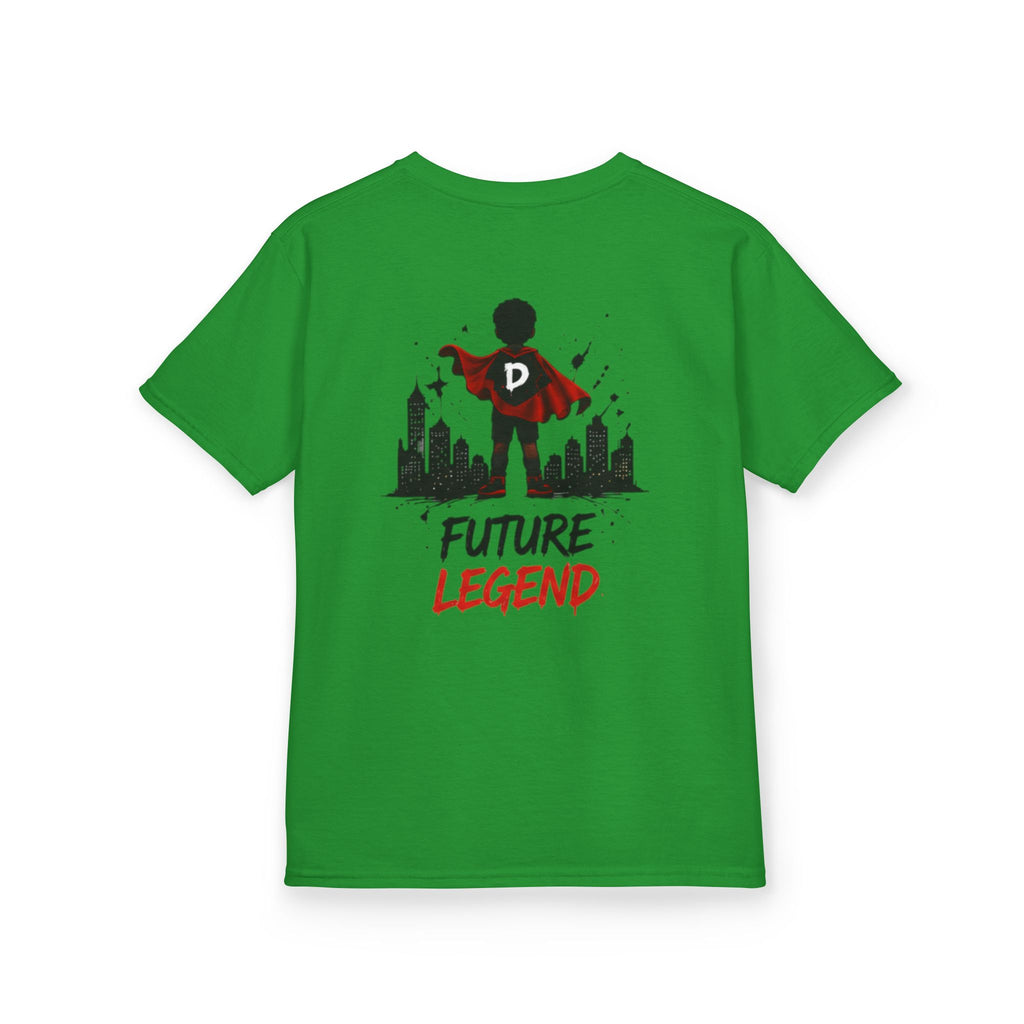 Kids Tee — "Strong Brave Loved" Front & "Future Legend" Superhero Back