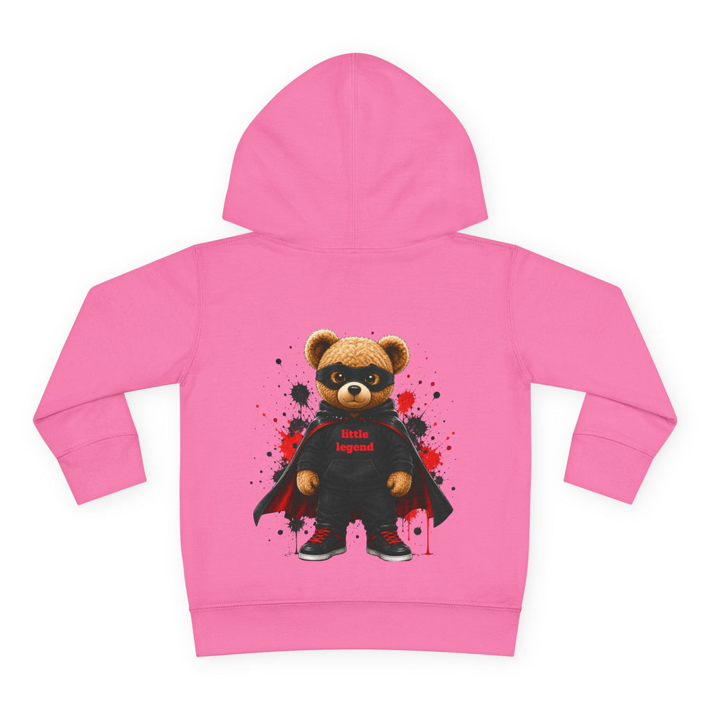 Toddler Hoodie — "Dad Heart" Superhero Bear Pullover