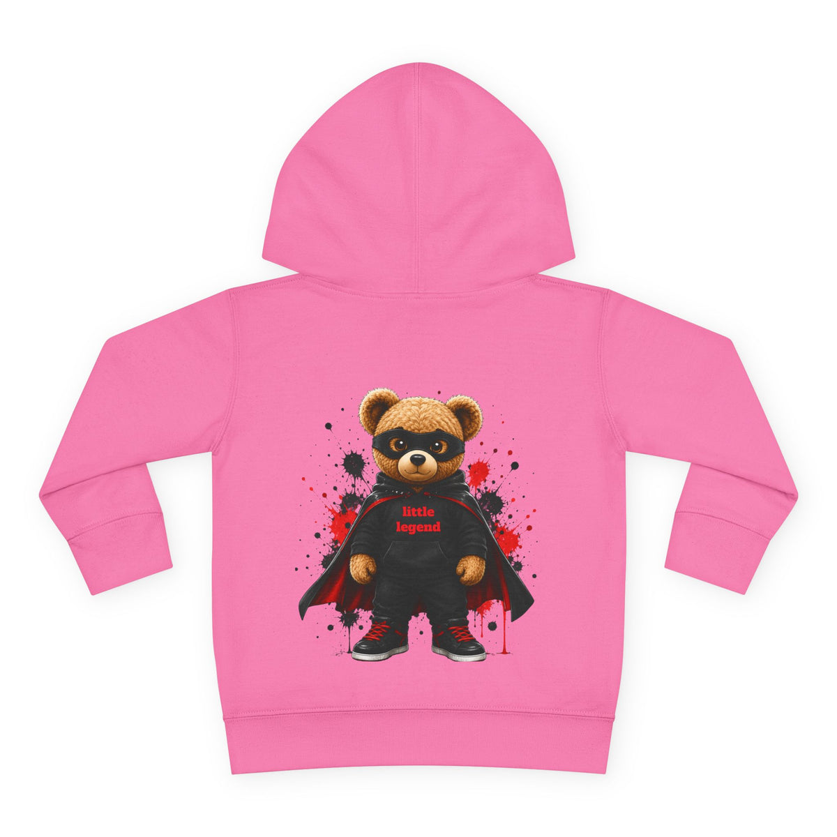 Toddler Hoodie — "Dad Heart" Superhero Bear Pullover
