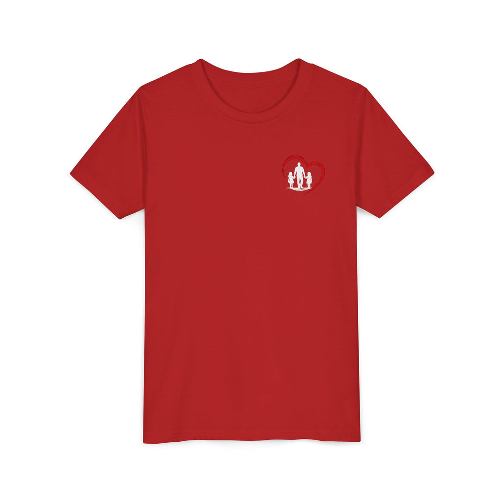 Youth Tee — “Dad Heart” Father & Kids Heart Graphic Shirt