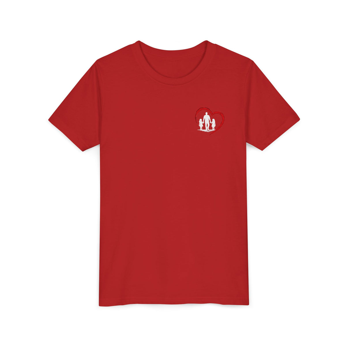 Youth Tee — “Dad Heart” Father & Kids Heart Graphic Shirt