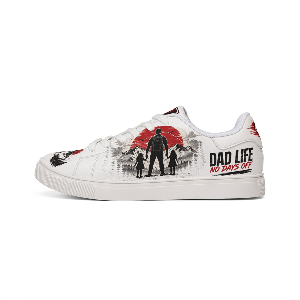 Dad Heart Low-Top Leather Sneakers — "Full Custody, Full Heart" Men's Casual Shoes