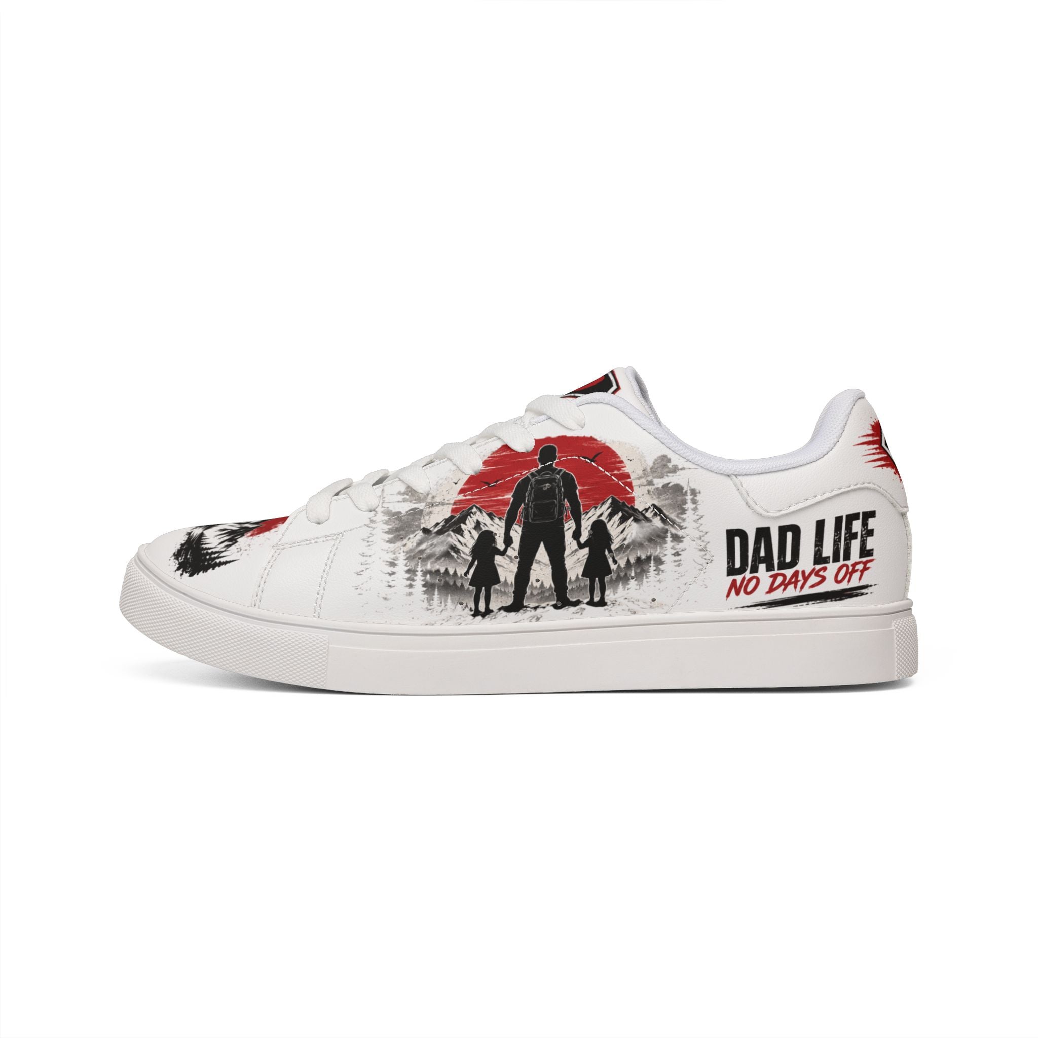 Dad Heart Low-Top Leather Sneakers — "Full Custody, Full Heart" Men's Casual Shoes