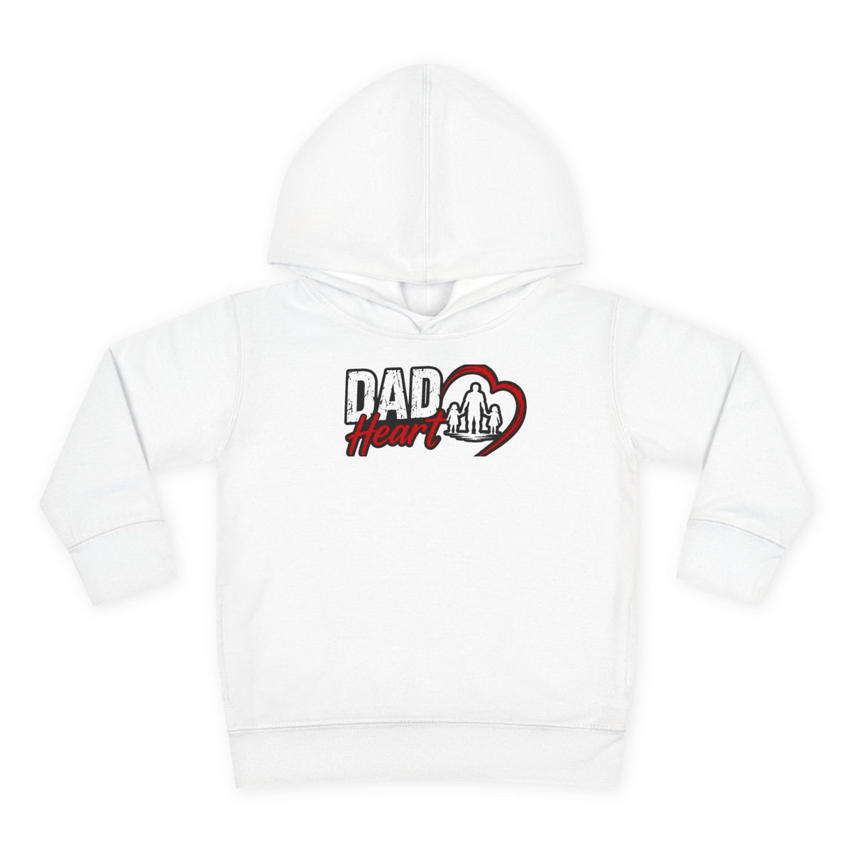Toddler Hoodie — "Dad Heart" Superhero Bear Pullover