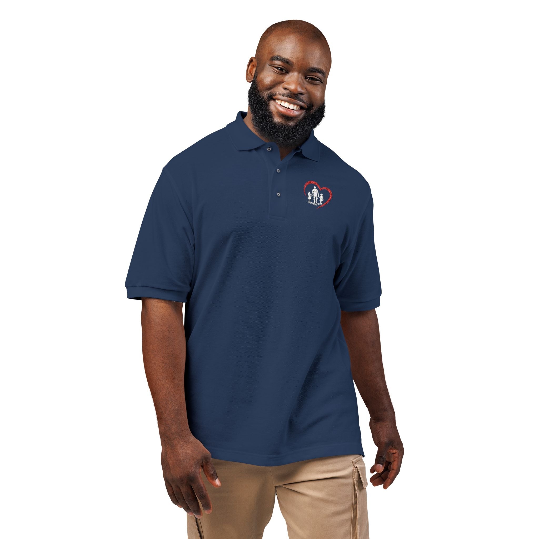 Embroidered Heart Polo Shirt