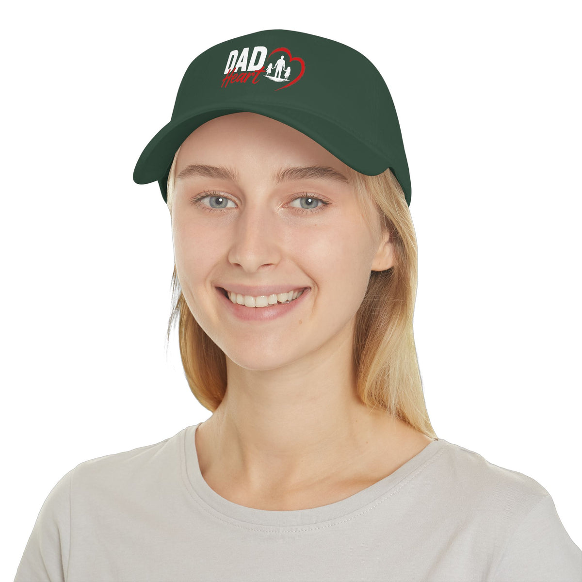 Dad Heart Baseball Cap — Father & Family Embroidered Low Profile Hat