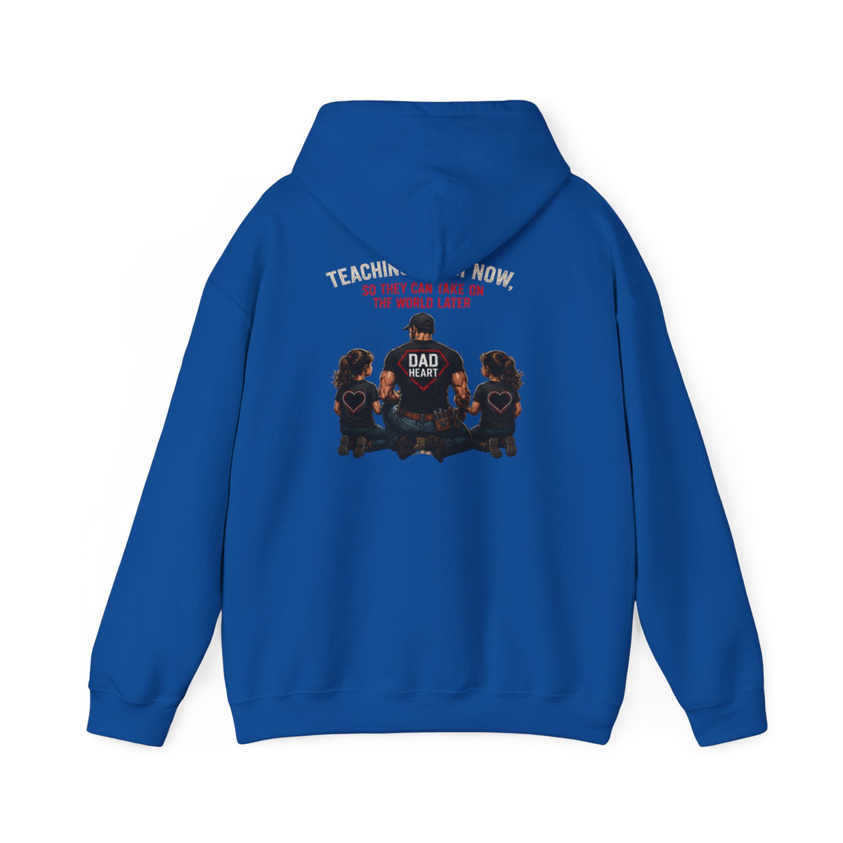 Dad Life Hoodie — 'Dad Heart' Father & Kids Matching Hoodie, 'Teach Them Now' Family Father's Day Gift